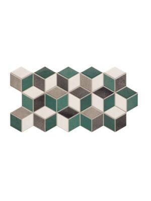 Pavimento hexagonal porcelánico Rhombus Emerald 26,5 x 51 cm.