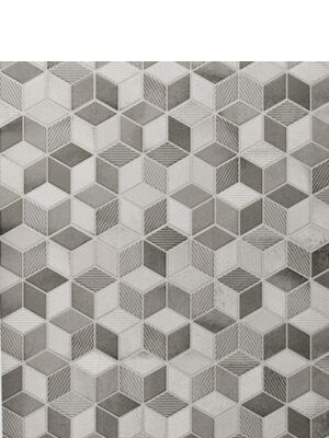Pavimento hexagonal porcelánico Rhombus Grey 26,5 x 51 cm.