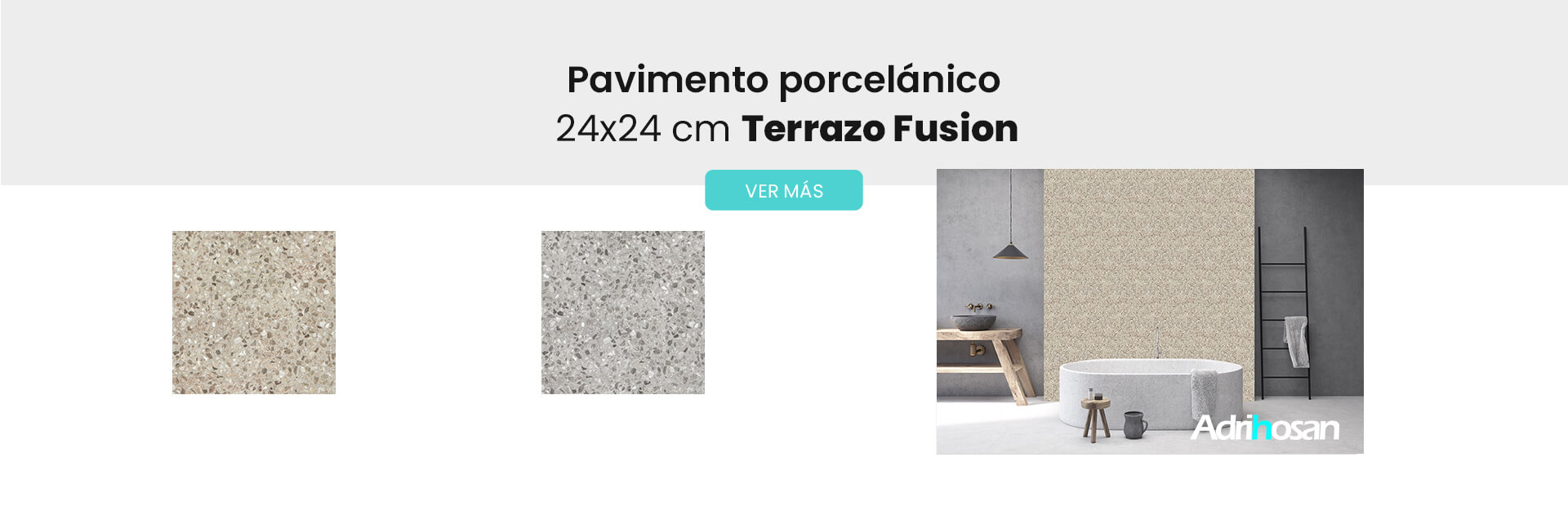 Pavimento imitación Terrazo fusion 24x24 cm Adrihosan