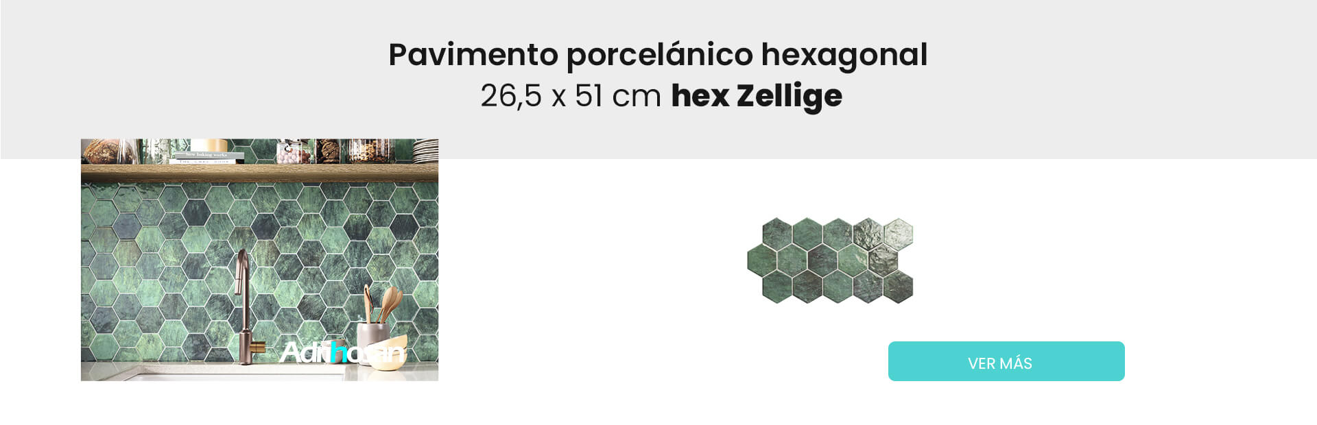 Pavimento hexagonal porcelánico hex zellige Realonda Adrihosan