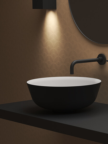 Lavabo Solid Surface tipo bol Orbed Lavabo solid surface tipo bol Orbed