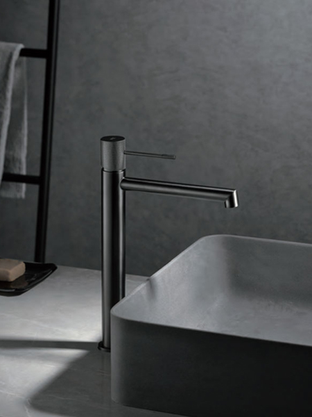 Grifo lavabo alto Theo Dark cromo negro cepillado - 8635536 - Galindo -  LuxCover