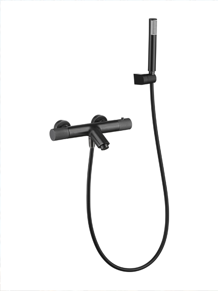Grifo bañera Line monomando termotastico black gun metal. 3 Monomando bañera Line black gun metal