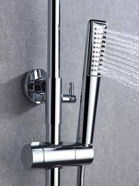 Columna de ducha monomando Dinamarca acero inoxidable 2 Sugerente y atractivo conjunto ducha dinamarca.