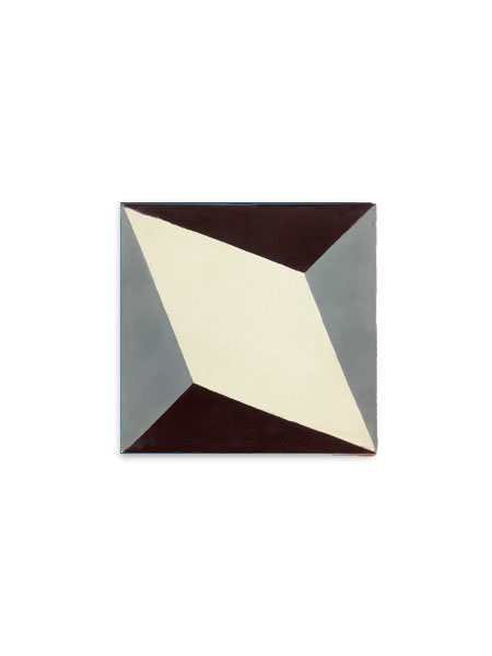Baldosa hidráulica geométrico 112-B 20x20x1.5 cm de cemento pigmentado.