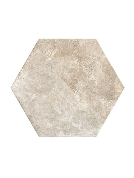 Pavimento hexagonal porcelánico Arlet Taupe 56x48,5 cm.