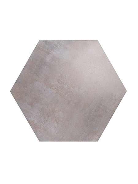 Pavimento hexagonal porcelánico Vessel steel 56x48,5 cm.