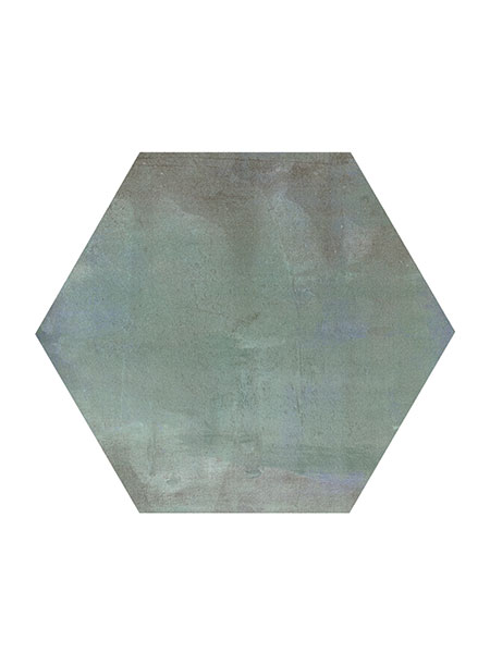 Pavimento hexagonal porcelánico Vessel Teal 56x48,5 cm.