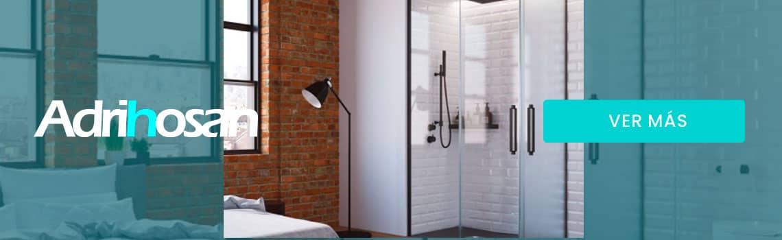 Mampara de baño negra de diseño moderno y elegante.