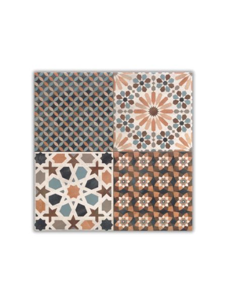 Descubre Azulejo porcelánico Marrakech Mix 44x44 cm | La fuerza de la tradición | Envío rápido | Perfecto para exteriores e interiores