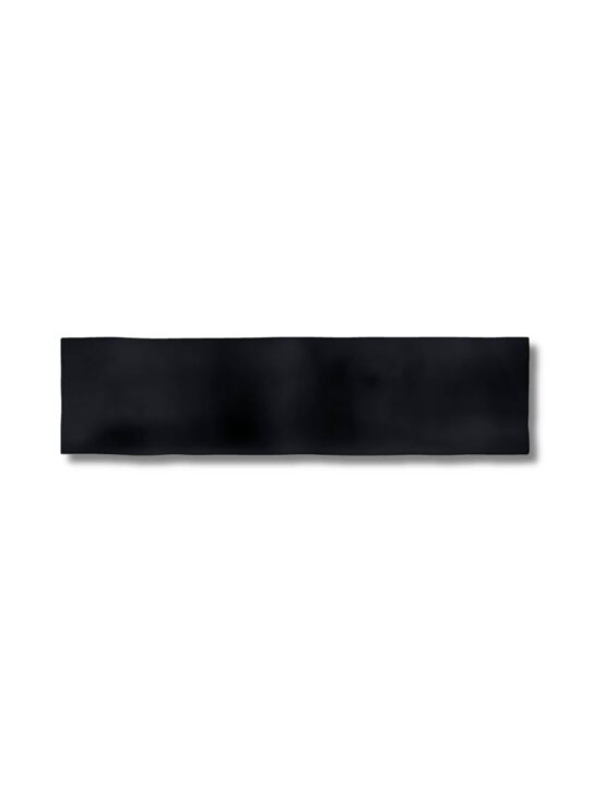 Azulejo suelto tipo metro pasta blanca serie Salou de Vives, color negro