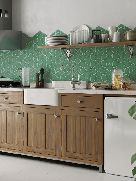 Pavimento hexagonal porcelánico Kerala Aqua 28.5 x 33 cm (1 m2/cj) 2 Comprar Pavimento hexagonal porcelánico Kerala Aqua