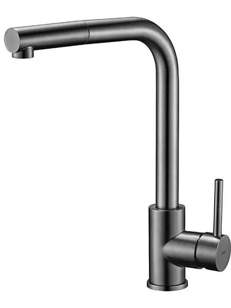 Fregadero De Cocina De Granito PRIMAGRAN Madrid Twin 78x50cm - 2 Senos, Negro Metallic, Sobre Encimera
