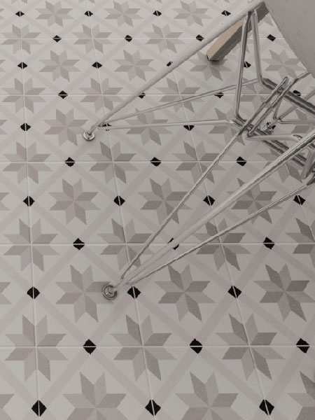 Pavimento porcelánico Génova gris 22,5x22,5 cm.