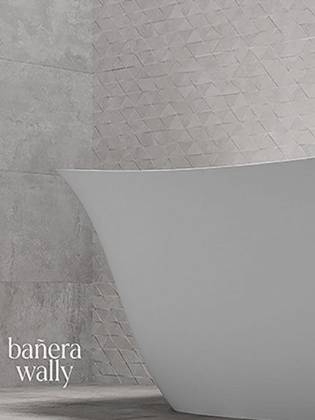 Bañera exenta Solid Surface Wally 170x86x58 cm.