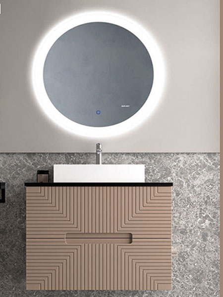 Mueble baño Suspendido Teram 60 cm 2 cajones moka.