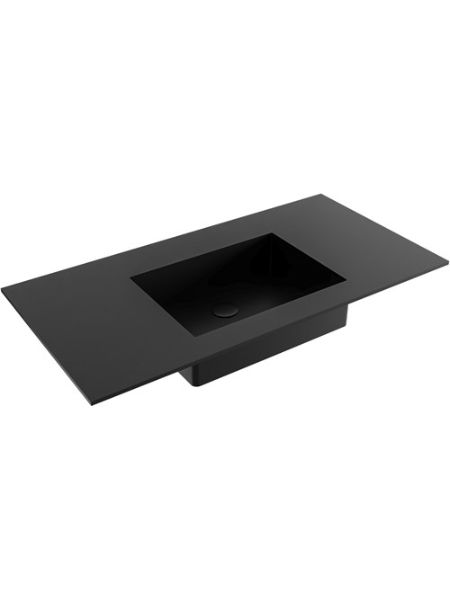 Encimera Dendera negro 90 cm solid surface Solidker