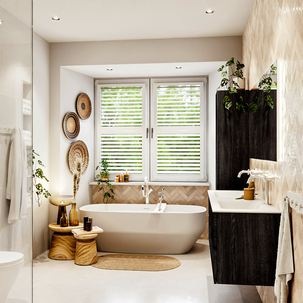 MONDIAZ VICA 140cm mueble de baño Antracite 4 cajones. Lavabo CLOUD Doble 2 orificios, color Talc. 3 MONDIAZ VICA 140cm mueble de baño Antracite 4 cajones. Lavabo CLOUD Doble 2 orificios, color Talc. - Imagen 3