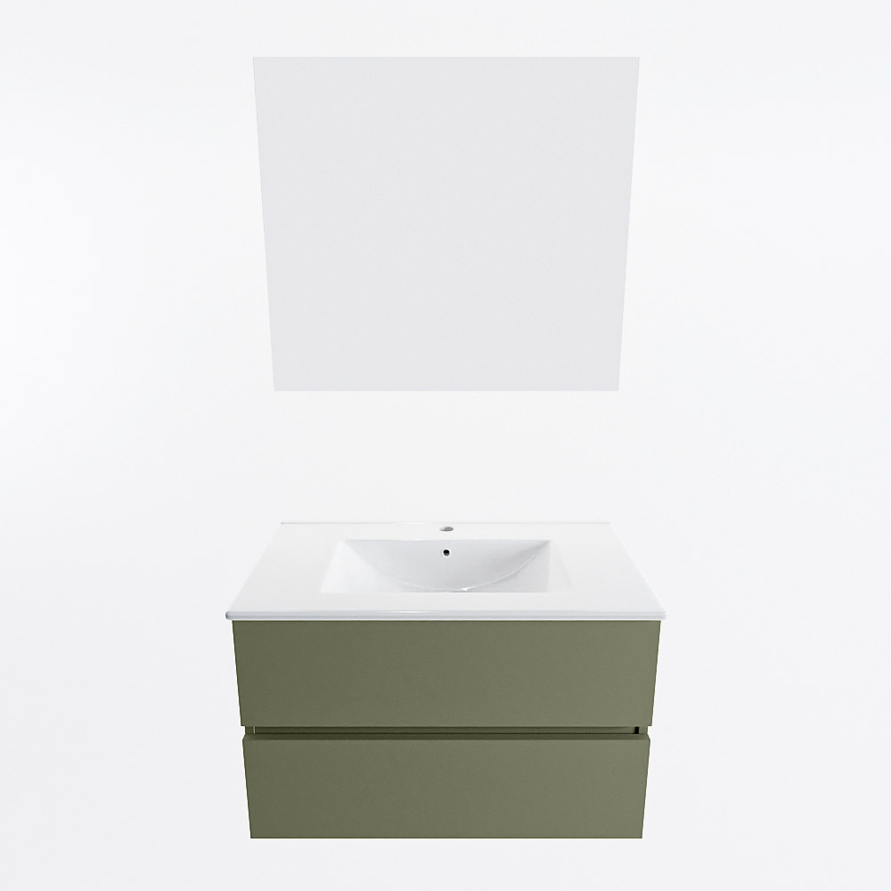 MONDIAZ VICA 80cm mueble de baño Army 2 cajones. Lavabo DENIA Centro 1 orificio color Blanco brillo con espejo LED. 5 MONDIAZ VICA 80cm mueble de baño Army 2 cajones. Lavabo DENIA Centro 1 orificio color Blanco brillo con espejo LED. - Imagen 5