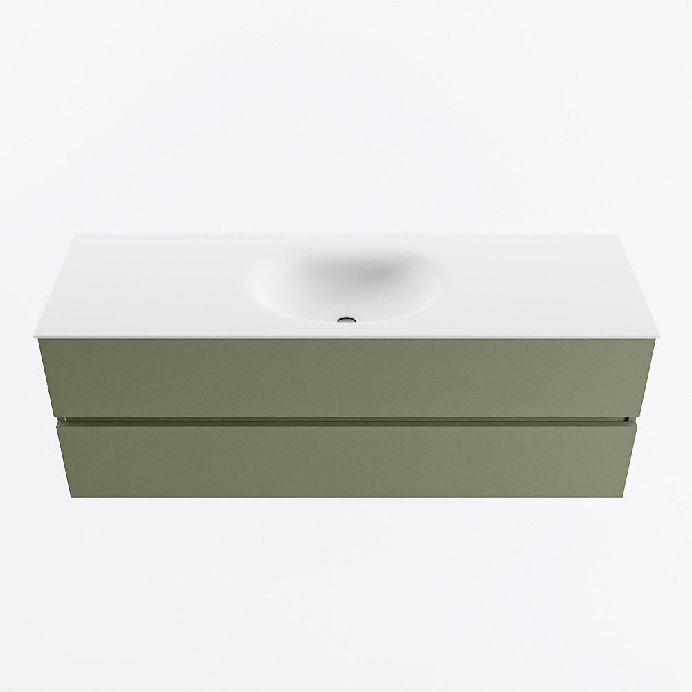 MONDIAZ VICA 140cm mueble de baño Army 2 cajones. Lavabo MOON Centro 1 orificio, color Talc. 5 MONDIAZ VICA 140cm mueble de baño Army 2 cajones. Lavabo MOON Centro 1 orificio, color Talc. - Imagen 5