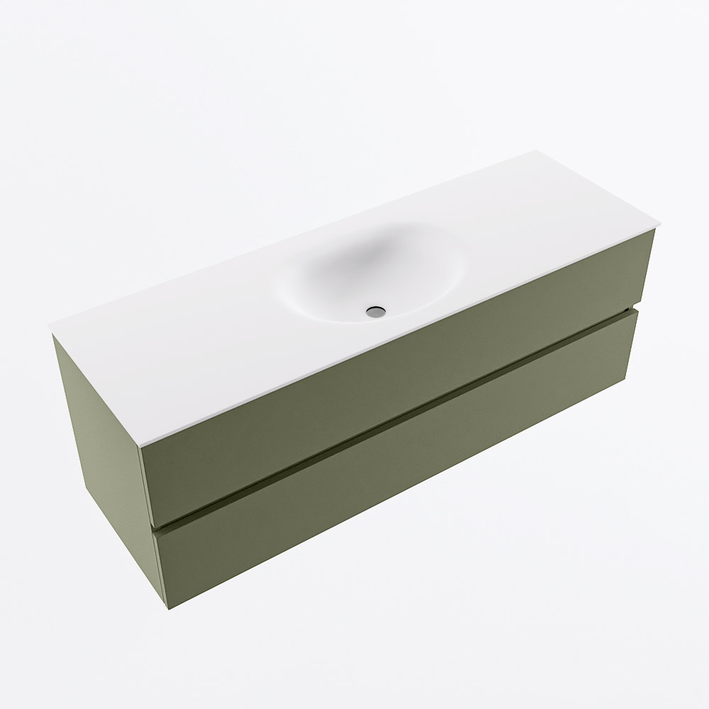 MONDIAZ VICA 140cm mueble de baño Army 2 cajones. Lavabo MOON Centro 1 orificio, color Talc. 6 MONDIAZ VICA 140cm mueble de baño Army 2 cajones. Lavabo MOON Centro 1 orificio, color Talc. - Imagen 6