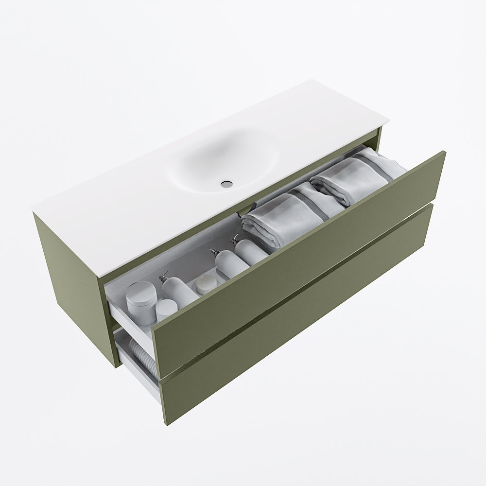 MONDIAZ VICA 140cm mueble de baño Army 2 cajones. Lavabo MOON Centro 1 orificio, color Talc. 7 MONDIAZ VICA 140cm mueble de baño Army 2 cajones. Lavabo MOON Centro 1 orificio, color Talc. - Imagen 7
