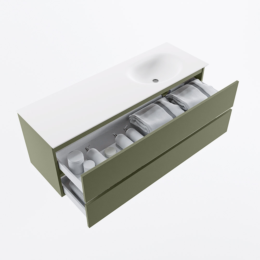 MONDIAZ VICA 140cm mueble de baño Army 2 cajones. Lavabo MOON Derecho 1 orificio, color Talc. 7 MONDIAZ VICA 140cm mueble de baño Army 2 cajones. Lavabo MOON Derecho 1 orificio, color Talc. - Imagen 7