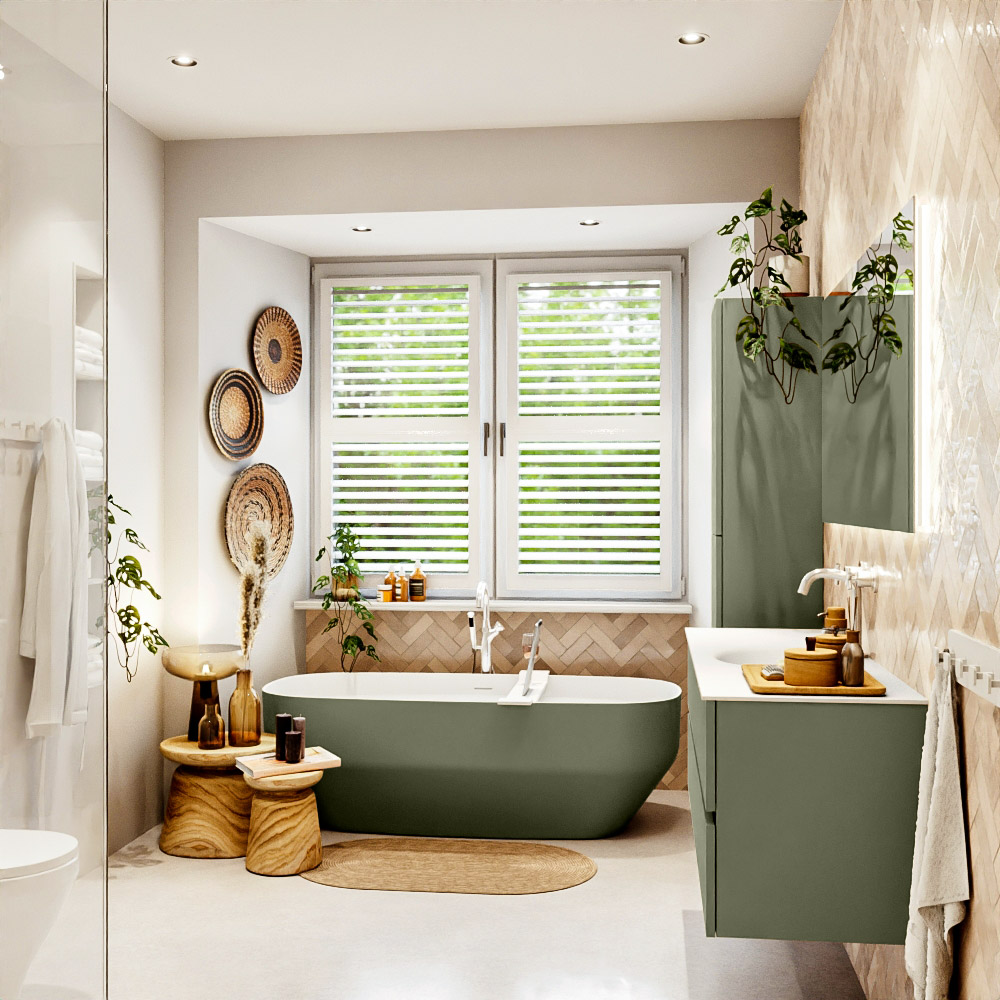MONDIAZ VICA 140cm mueble de baño Army 2 cajones. Lavabo MOON Centro 1 orificio, color Talc. 3 MONDIAZ VICA 140cm mueble de baño Army 2 cajones. Lavabo MOON Centro 1 orificio, color Talc. - Imagen 3