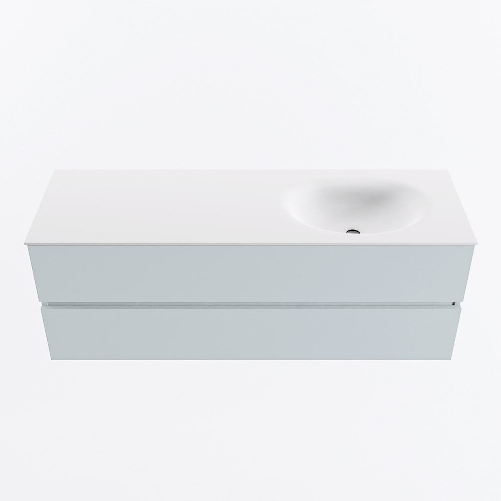 MONDIAZ VICA 140cm mueble de baño Clay 2 cajones. Lavabo MOON Derecho 1 orificio, color Talc. 5 MONDIAZ VICA 140cm mueble de baño Clay 2 cajones. Lavabo MOON Derecho 1 orificio, color Talc. - Imagen 5