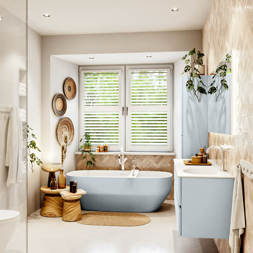 MONDIAZ VICA 140cm mueble de baño Clay 2 cajones. Lavabo MOON Derecho 1 orificio, color Talc. 3 MONDIAZ VICA 140cm mueble de baño Clay 2 cajones. Lavabo MOON Derecho 1 orificio, color Talc. - Imagen 3