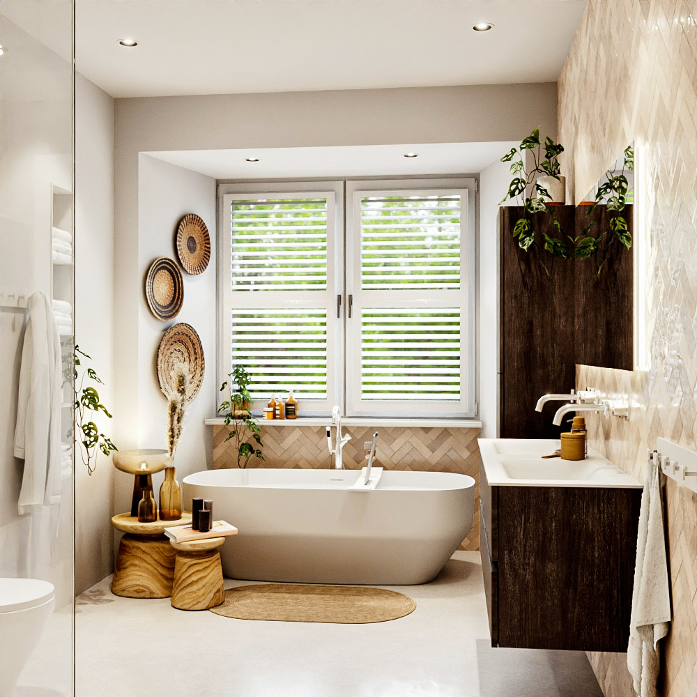 MONDIAZ VICA 130cm mueble de baño Dark Brown 4 cajones. Lavabo CLOUD Doble sin orificio, color Talc. 3 MONDIAZ VICA 130cm mueble de baño Dark Brown 4 cajones. Lavabo CLOUD Doble sin orificio, color Talc. - Imagen 3