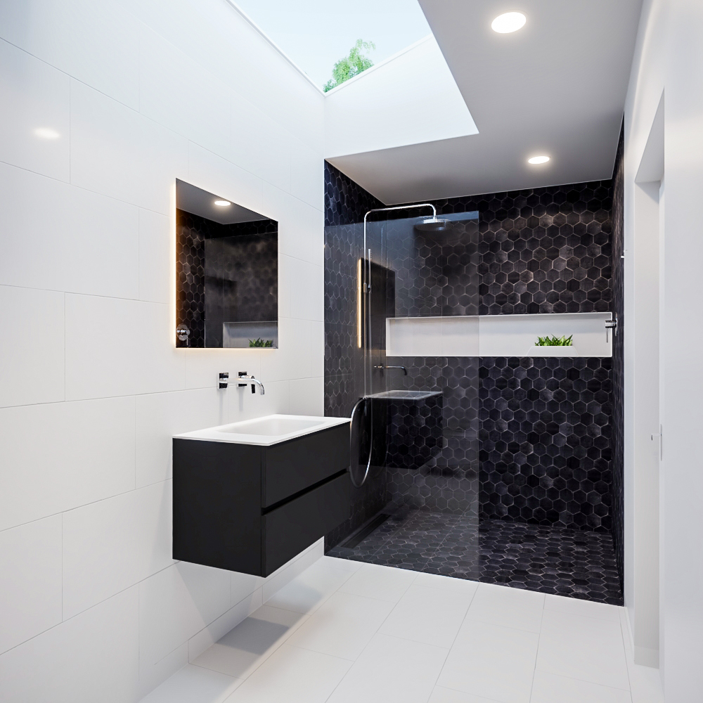 MONDIAZ VICA 80cm mueble de baño Urban 2 cajones lavabo CLOUD Centro sin orificio con espejo LED. 2 MONDIAZ VICA 80cm mueble de baño Urban 2 cajones lavabo CLOUD Centro sin orificio con espejo LED. - Imagen 2