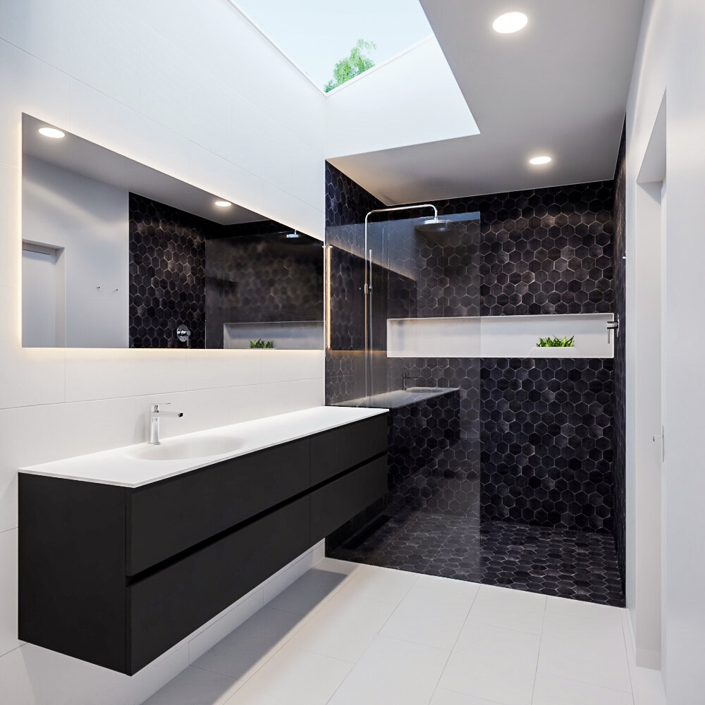 MONDIAZ VICA 200cm mueble de baño Urban 4 cajones lavabo MOON Izquierda 1 orificio. 2 MONDIAZ VICA 200cm mueble de baño Urban 4 cajones lavabo MOON Izquierda 1 orificio. - Imagen 2