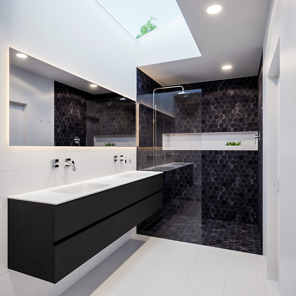 MONDIAZ VICA 200cm mueble de baño Urban 4 cajones lavabo CLOUD Doble sin orificio. 2 MONDIAZ VICA 200cm mueble de baño Urban 4 cajones lavabo CLOUD Doble sin orificio. - Imagen 2