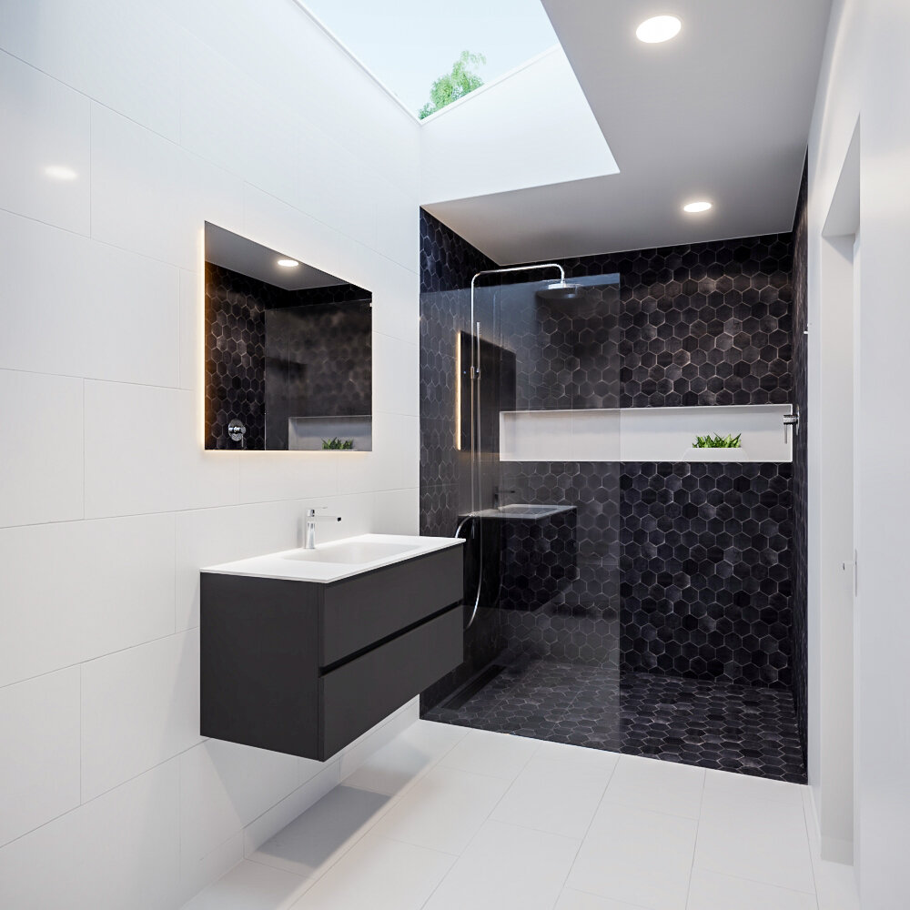 MONDIAZ VICA 100cm mueble de baño Dark Grey 2 cajones lavabo CLOUD Centro 1 orificio. 2 MONDIAZ VICA 100cm mueble de baño Dark Grey 2 cajones lavabo CLOUD Centro 1 orificio. - Imagen 2