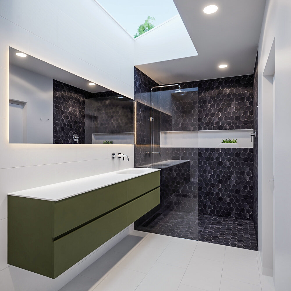 MONDIAZ VICA 200cm mueble de baño Army 4 cajones lavabo MOON Derecho sin orificio. 2 MONDIAZ VICA 200cm mueble de baño Army 4 cajones lavabo MOON Derecho sin orificio. - Imagen 2