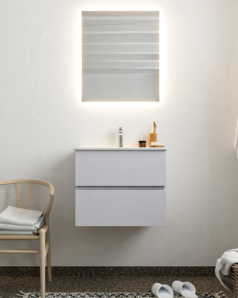MONDIAZ VICA 60cm mueble de baño Cale 2 cajones lavabo DENIA Centro 1 orificio. 3 MONDIAZ VICA 60cm mueble de baño Cale 2 cajones lavabo DENIA Centro 1 orificio. - Imagen 3