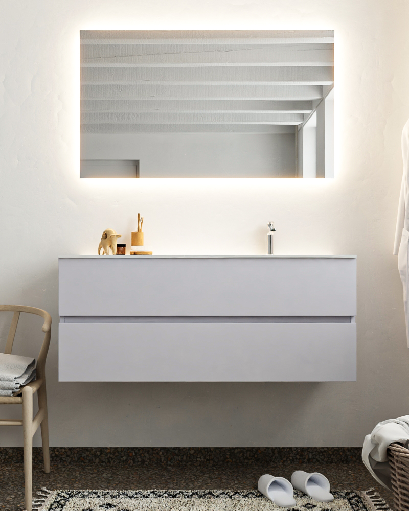 MONDIAZ VICA 120cm mueble de baño Cale 2 cajones lavabo MOON Derecho 1 orificio. 3 MONDIAZ VICA 120cm mueble de baño Cale 2 cajones lavabo MOON Derecho 1 orificio. - Imagen 3