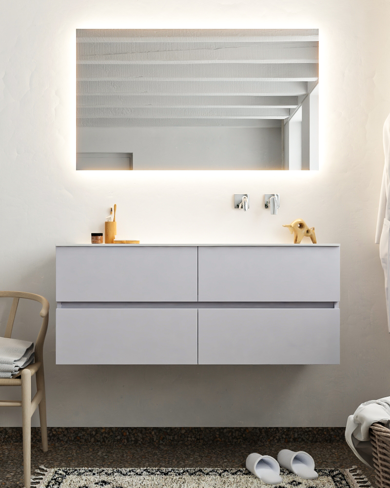 MONDIAZ VICA 120cm mueble de baño Cale 4 cajones lavabo MOON Derecho sin orificio. 3 MONDIAZ VICA 120cm mueble de baño Cale 4 cajones lavabo MOON Derecho sin orificio. - Imagen 3