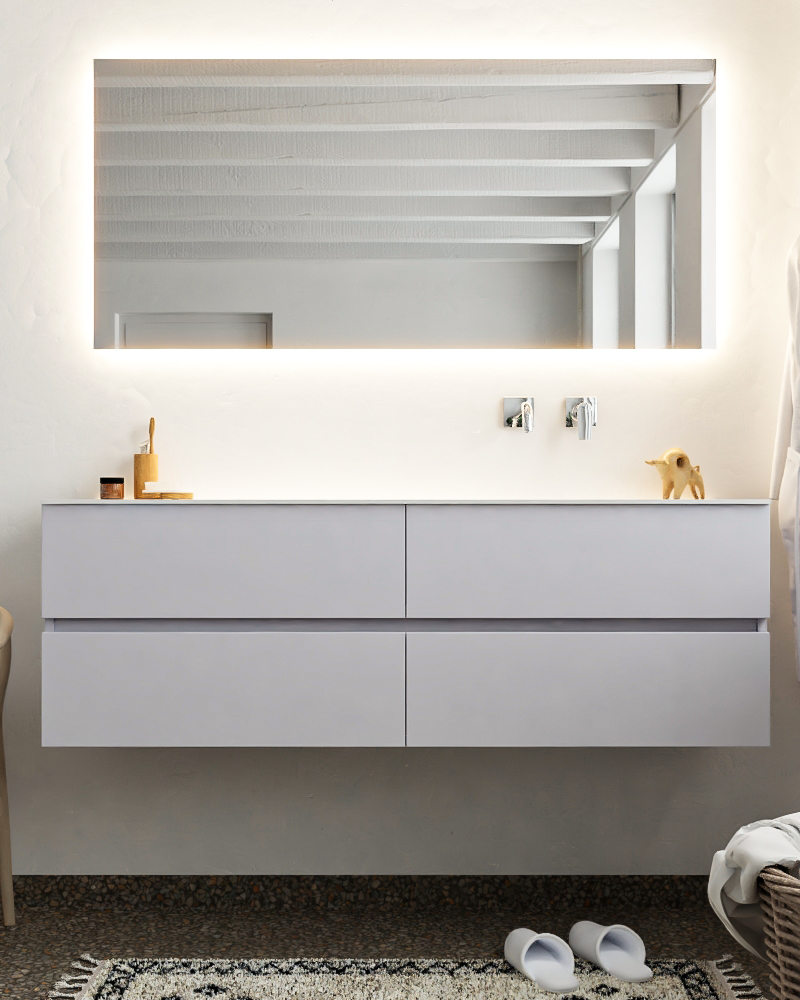 MONDIAZ VICA 150cm mueble de baño Cale 4 cajones lavabo CLOUD Derecho sin orificio. 3 MONDIAZ VICA 150cm mueble de baño Cale 4 cajones lavabo CLOUD Derecho sin orificio. - Imagen 3
