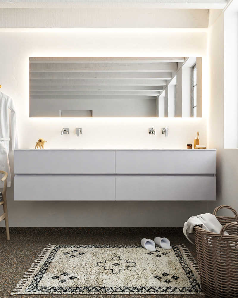 MONDIAZ VICA 200cm mueble de baño Cale 4 cajones lavabo MOON Doble sin orificio. 3 MONDIAZ VICA 200cm mueble de baño Cale 4 cajones lavabo MOON Doble sin orificio. - Imagen 3