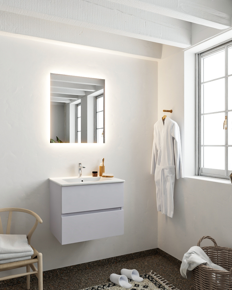 MONDIAZ VICA 60cm mueble de baño Cale 2 cajones lavabo DENIA Centro 1 orificio. 2 MONDIAZ VICA 60cm mueble de baño Cale 2 cajones lavabo DENIA Centro 1 orificio. - Imagen 2