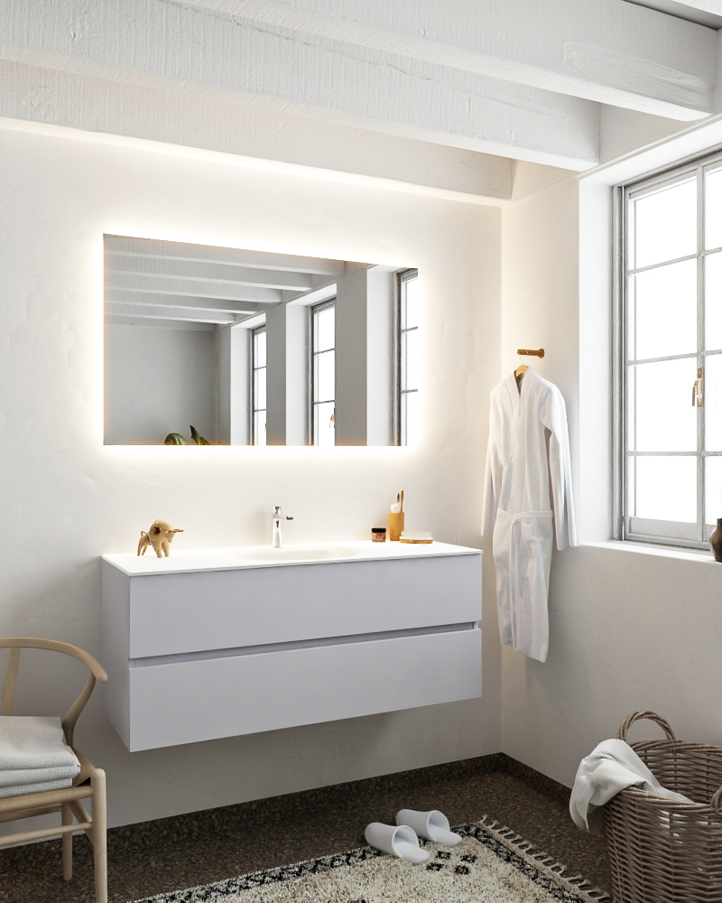 MONDIAZ VICA 120cm mueble de baño Cale 2 cajones lavabo MOON Centro 1 orificio. 2 MONDIAZ VICA 120cm mueble de baño Cale 2 cajones lavabo MOON Centro 1 orificio. - Imagen 2