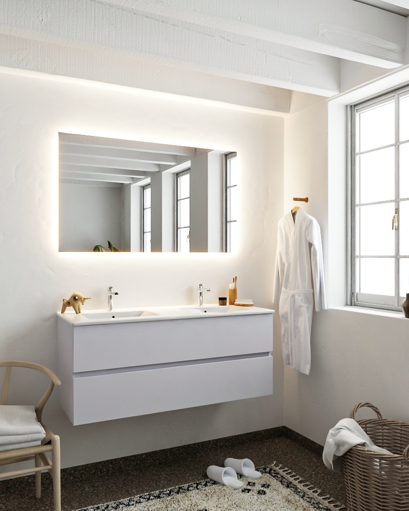 MONDIAZ VICA 120cm mueble de baño Cale 2 cajones lavabo DENIA Doble 2 orificios. 2 MONDIAZ VICA 120cm mueble de baño Cale 2 cajones lavabo DENIA Doble 2 orificios. - Imagen 2