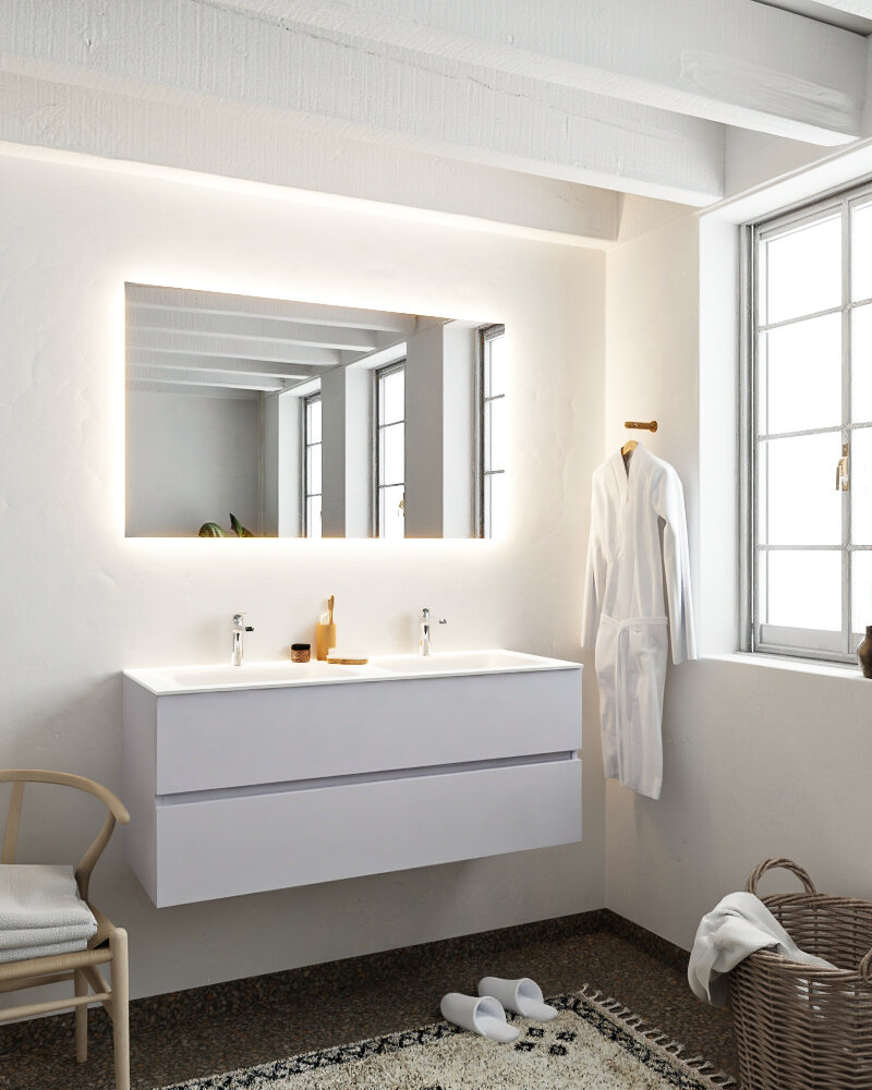MONDIAZ VICA 120cm mueble de baño Cale 2 cajones lavabo CLOUD Doble 2 orificios. 2 MONDIAZ VICA 120cm mueble de baño Cale 2 cajones lavabo CLOUD Doble 2 orificios. - Imagen 2
