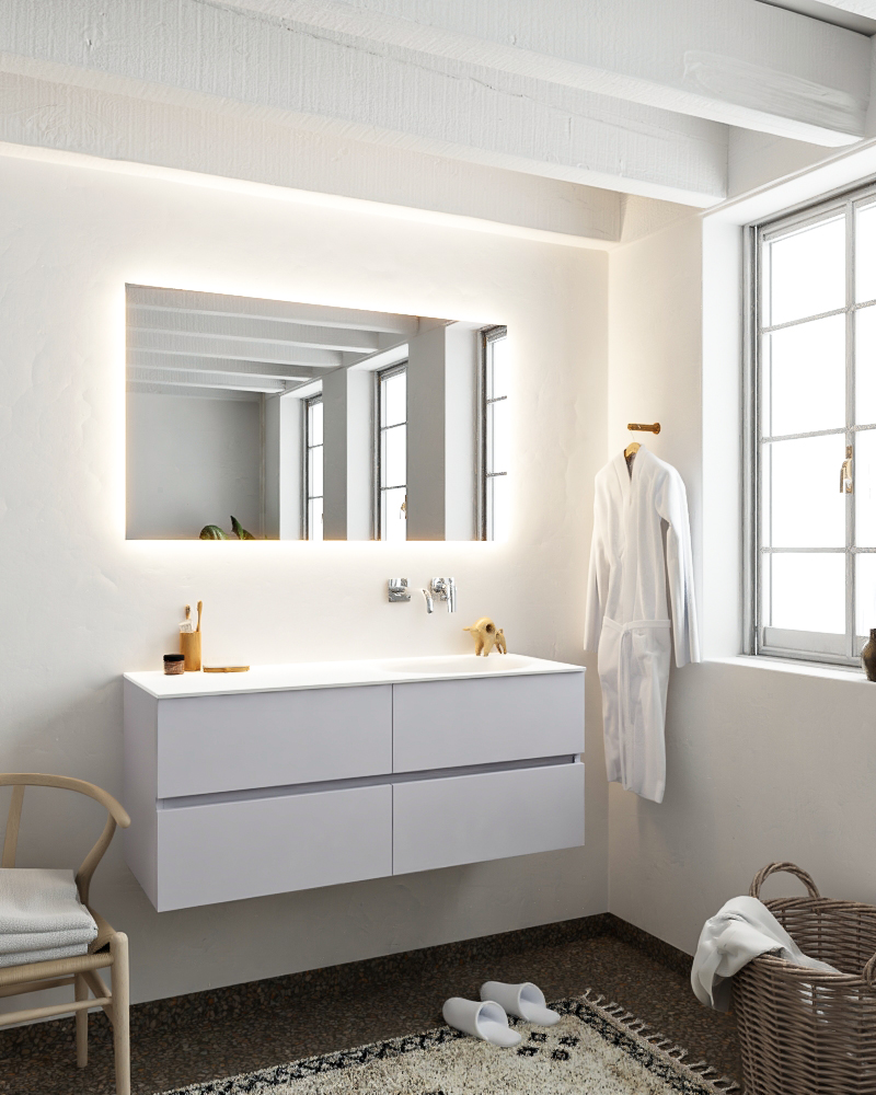 MONDIAZ VICA 120cm mueble de baño Cale 4 cajones lavabo MOON Derecho sin orificio. 2 MONDIAZ VICA 120cm mueble de baño Cale 4 cajones lavabo MOON Derecho sin orificio. - Imagen 2