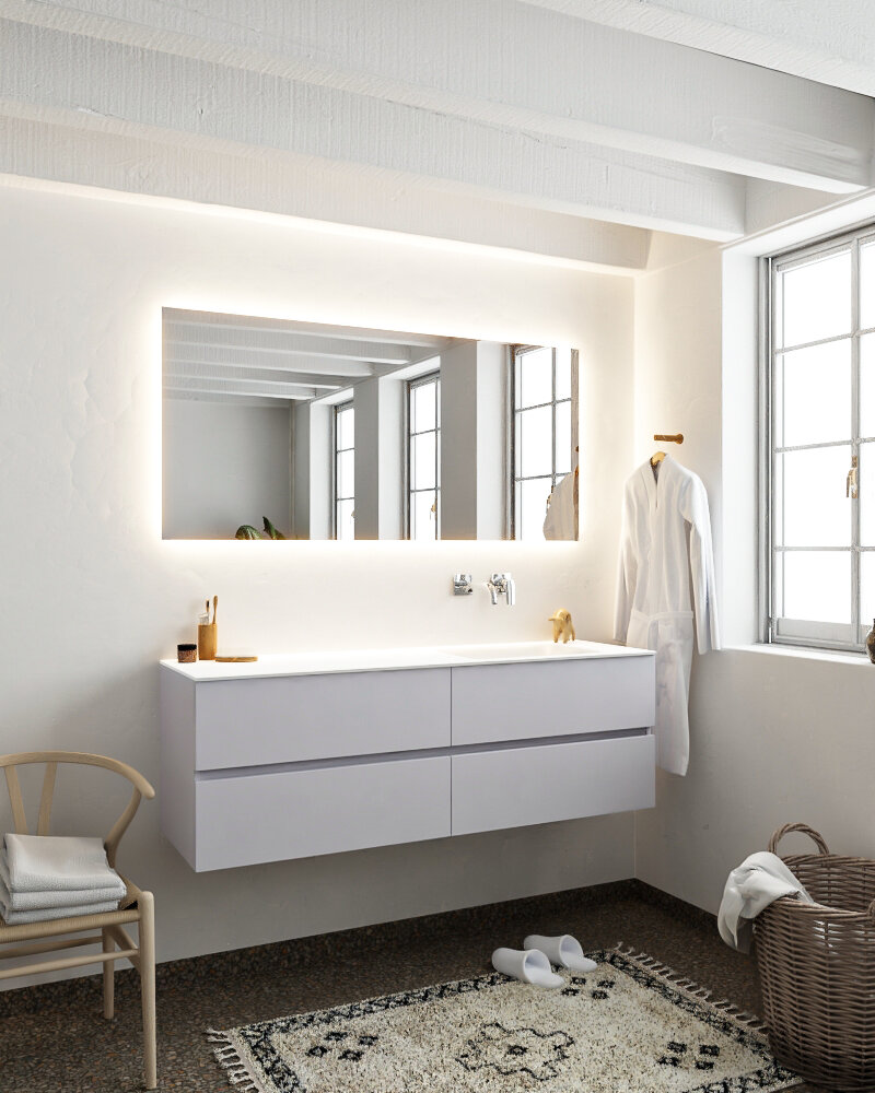 MONDIAZ VICA 150cm mueble de baño Cale 4 cajones lavabo CLOUD Derecho sin orificio. 2 MONDIAZ VICA 150cm mueble de baño Cale 4 cajones lavabo CLOUD Derecho sin orificio. - Imagen 2