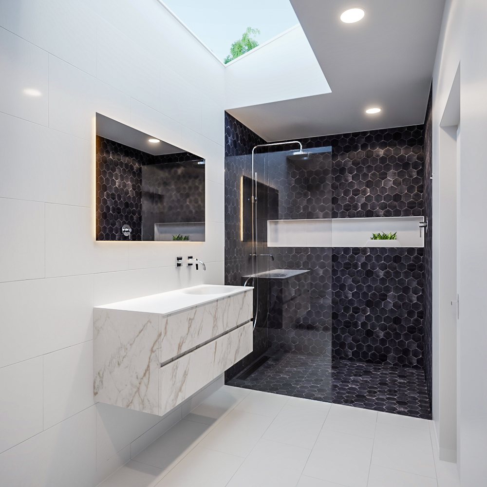 Mueble de baño Vica 120 cm carrara mat con 4 cajones, lavabo de Solid surface seno derecho con 0 orificio(s) para el grifo. 10 Mueble de baño Vica 120 cm carrara mat con 4 cajones, lavabo de Solid surface seno derecho con 0 orificio(s) para el grifo. - Imagen 10