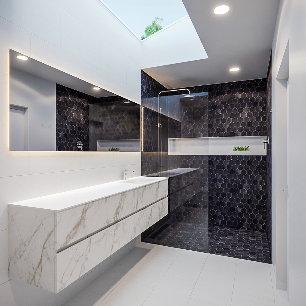 MONDIAZ VICA 200cm mueble de baño Carrara 4 cajones lavabo CLOUD Derecho 1 orificio. 2 MONDIAZ VICA 200cm mueble de baño Carrara 4 cajones lavabo CLOUD Derecho 1 orificio. - Imagen 2