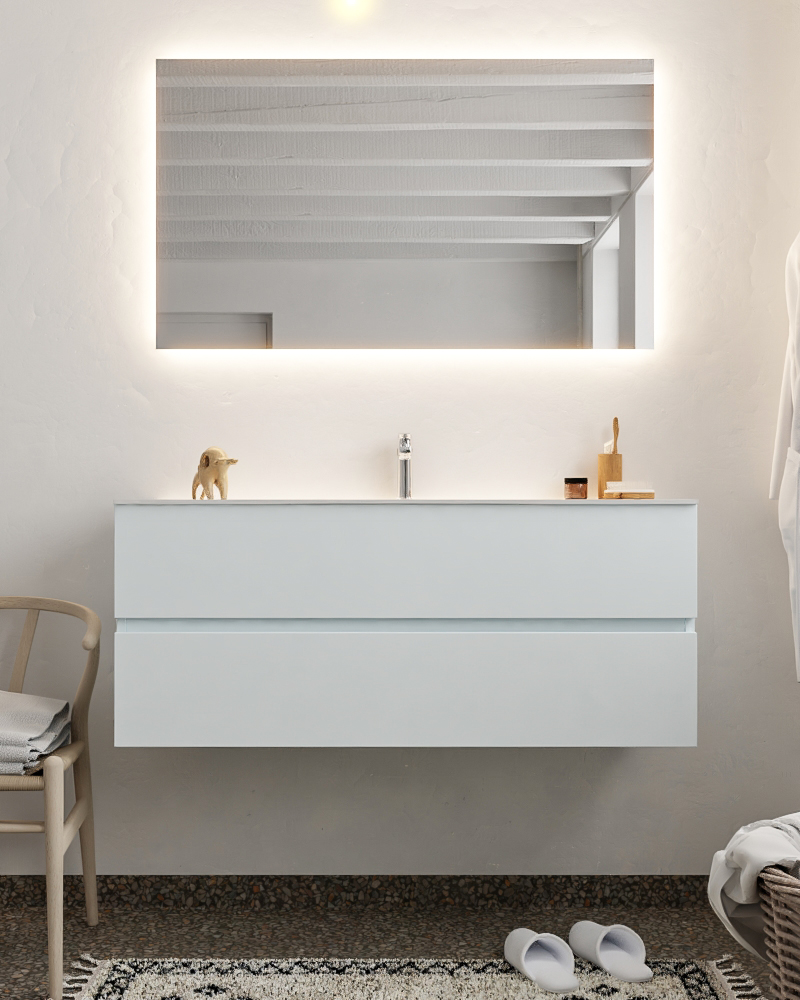 MONDIAZ VICA 120cm mueble de baño Clay 2 cajones lavabo MOON Centro 1 orificio. 3 MONDIAZ VICA 120cm mueble de baño Clay 2 cajones lavabo MOON Centro 1 orificio. - Imagen 3